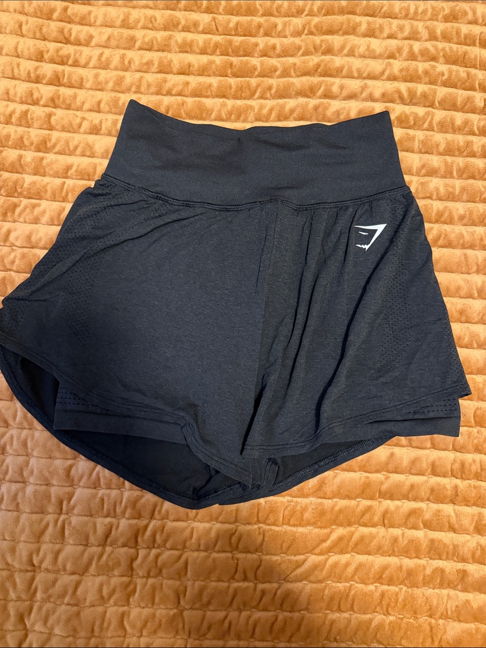 Gymshark Black Women's Layered High-Rise Training Shorts